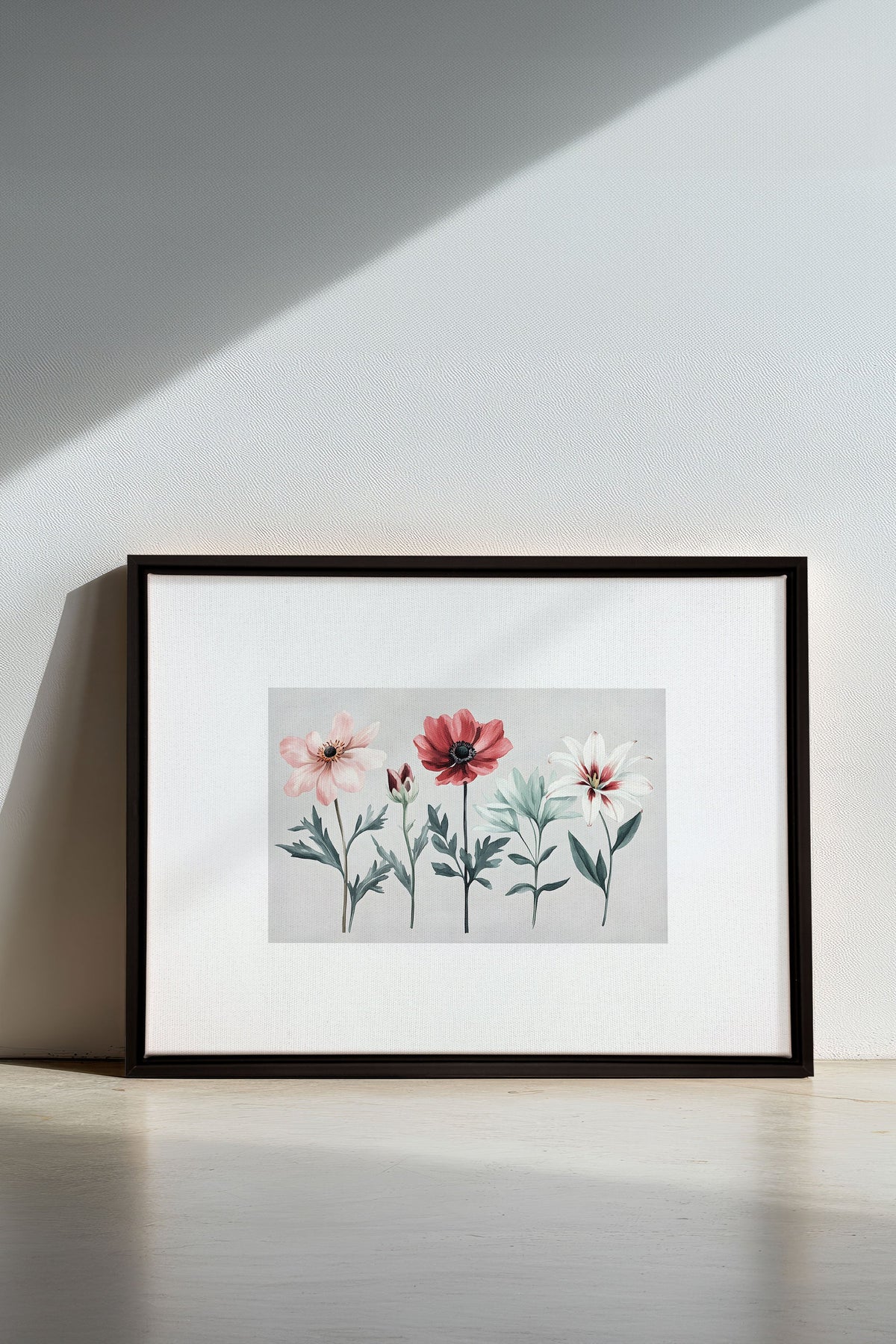 FLEURS DE SAISON, Oeuvre sur toile étirée
