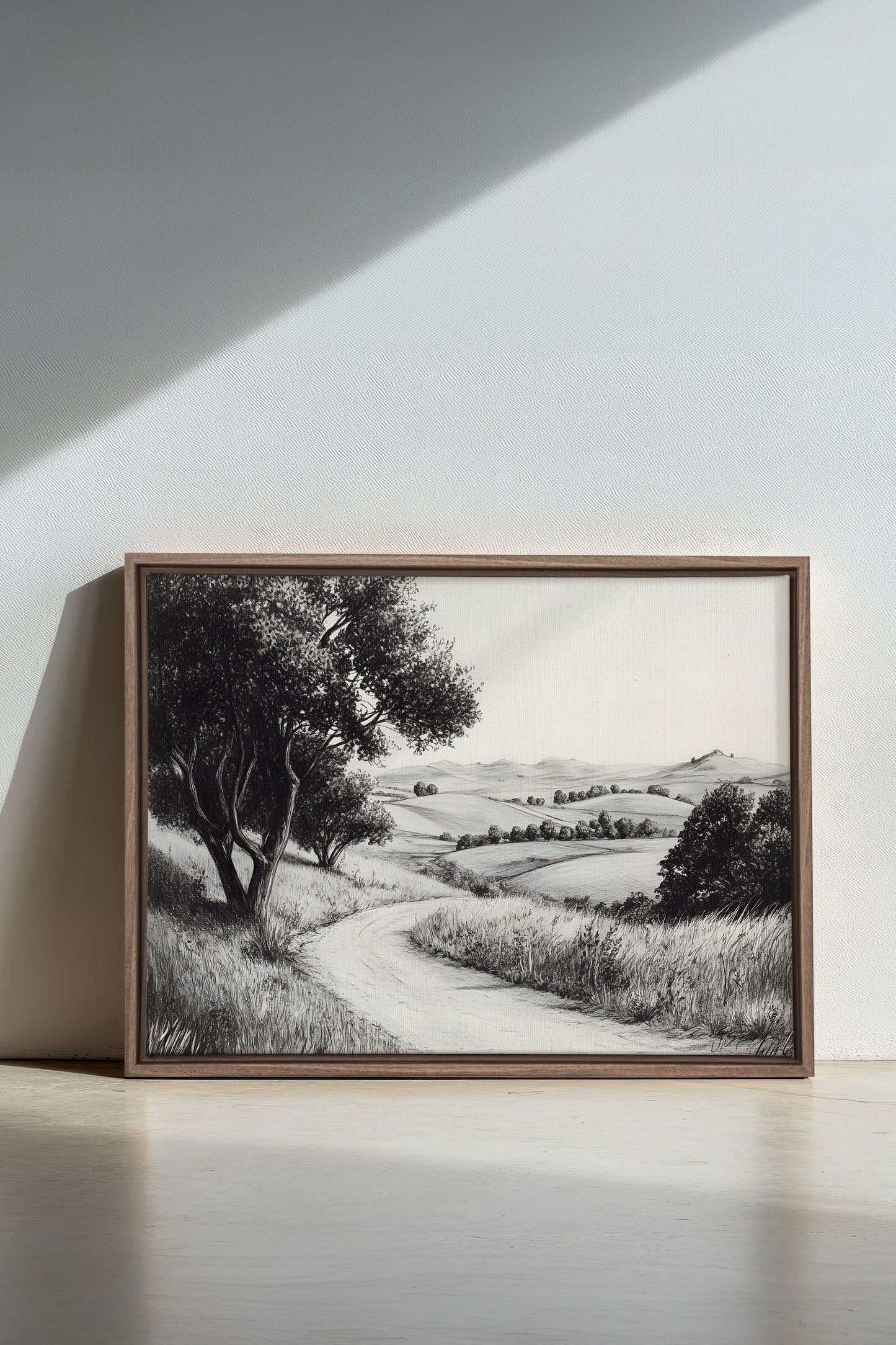 DOUCEUR DES COLLINES, Oeuvre sur toile étirée