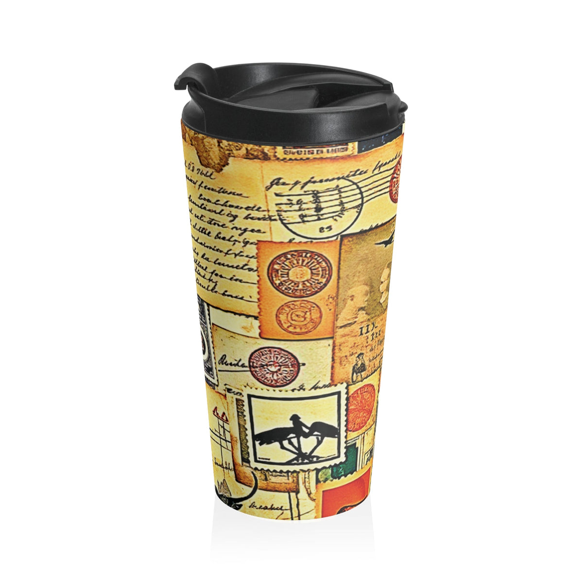 Travel Mug — Vintage Collage Stainless Steel Tumbler
