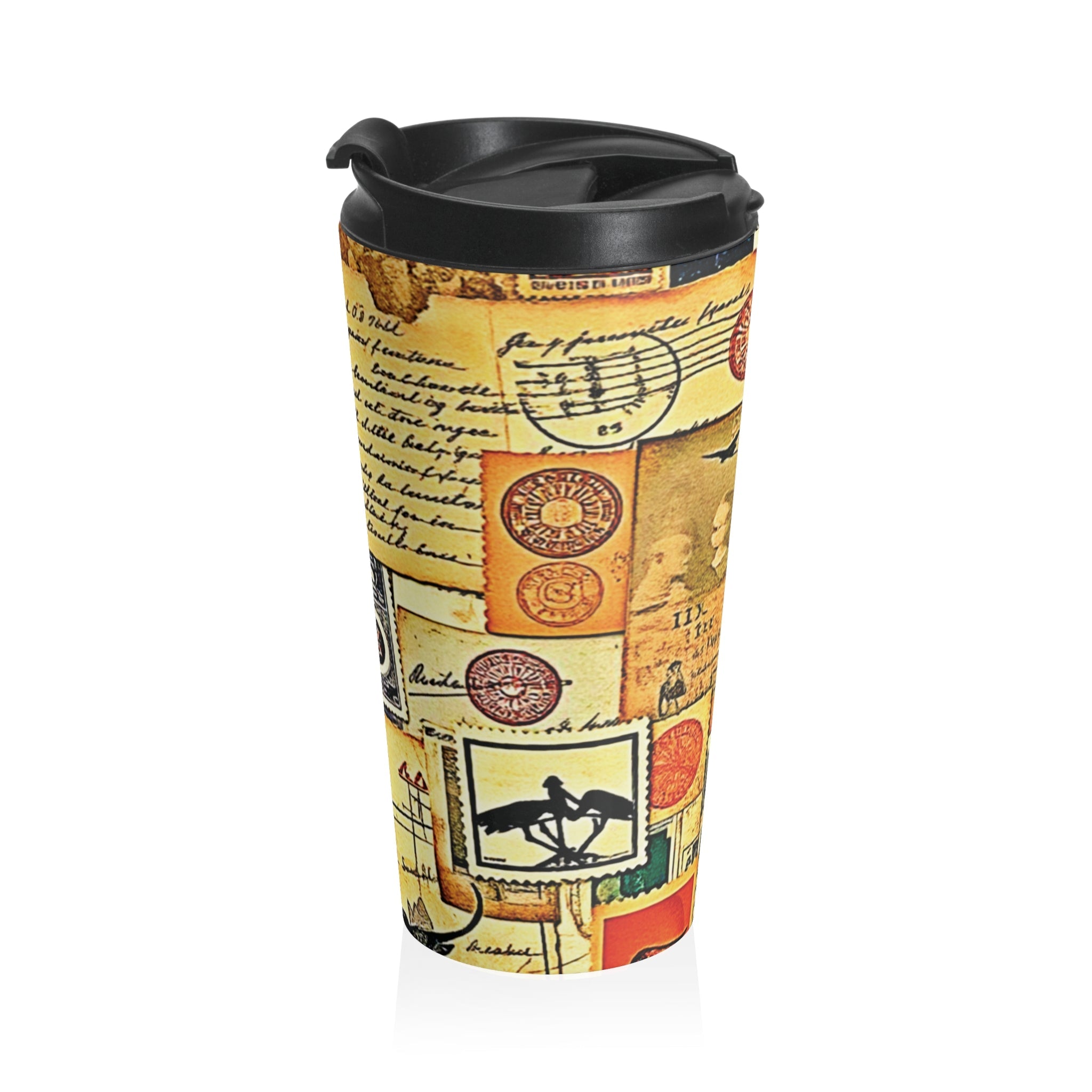 Travel Mug — Vintage Collage Stainless Steel Tumbler