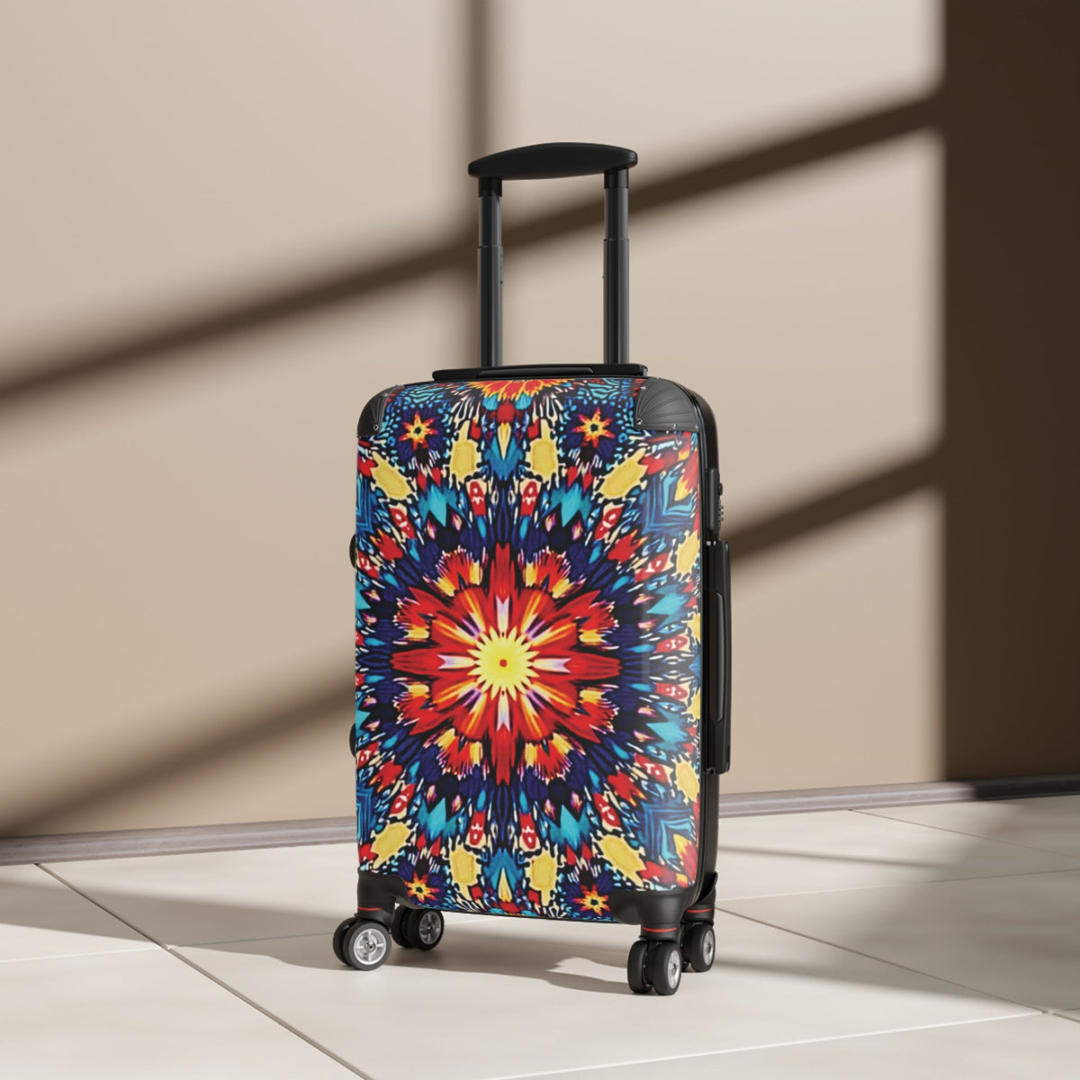 Hardside Suitcase — Vibrant Kaleidoscope Travel Carry-On