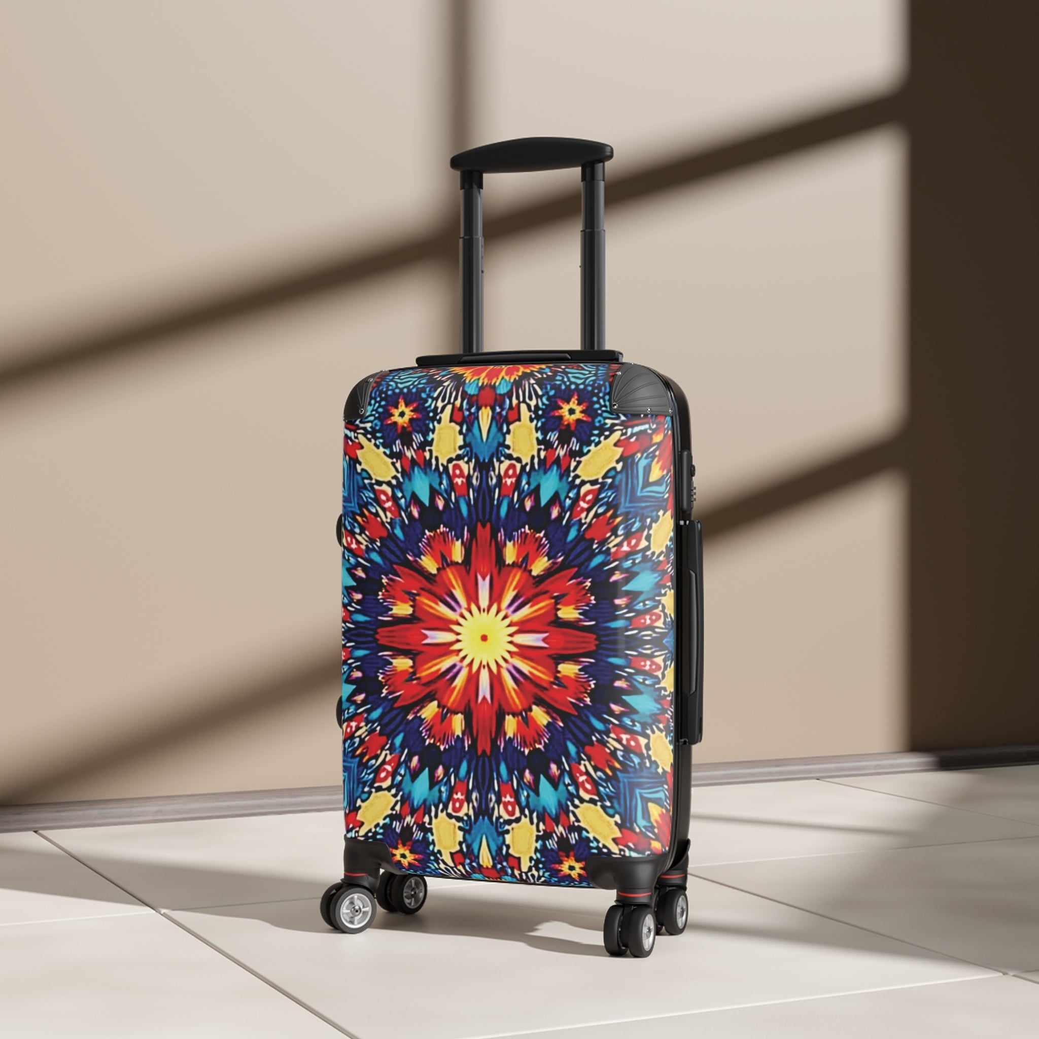 Hardside Suitcase — Vibrant Kaleidoscope Travel Carry-On