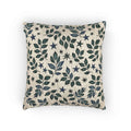 Leaf and Star Pattern Woven Pillow | Botanical Throw Cushion