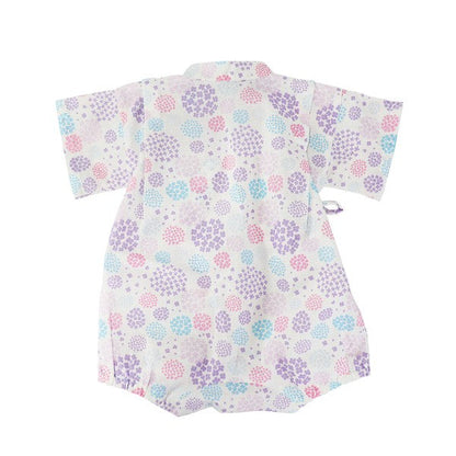 [Pre-Order] Baby Jinbei Romper: Hydrangea Pattern (Cool Grid Weave) (Save 10% in March)