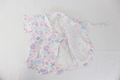 [Pre-Order] Baby Jinbei Romper: Hydrangea Pattern (Cool Grid Weave) (Save 10% in March)