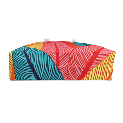 Colorful Tropical Feather Weekender Bag | Beach Travel Tote | Large Tote Large | mom baby essentials bag | mom baby bag
