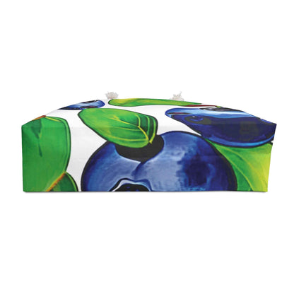 Blueberry Pattern Weekender Bag | Fruit Watercolor Large Tote Bag