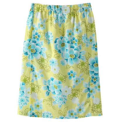 [Pre-Order] Kids' Easy-Wear Yukata: Yellow Floral 2-Piece Set (Cool Slub Cotton - Obi Sold Separately) (Save 10% in March)