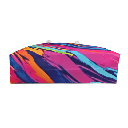 Abstract Neon Paint Swirl Weekender Bag | Colorful Travel Tote | Large Tote Bag