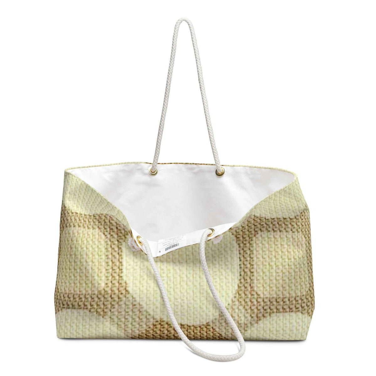 Neutral Geometric Circles Weekender Bag, Retro Beige Pattern Tote, Mom Lifestyle Travel Carryall, Large Beach Handbag