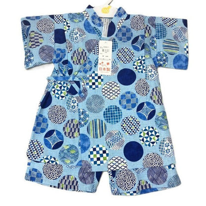 [Pre-Order] Made in Japan Jinbei Set: Traditional Pattern 2-Piece Set (Tsumugi Cotton) (Save 10% in March)