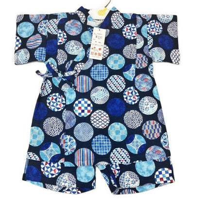 [Pre-Order] Made in Japan Jinbei Set: Traditional Pattern 2-Piece Set (Tsumugi Cotton) (Save 10% in March)