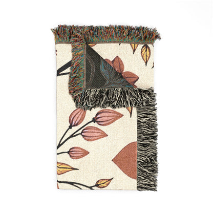 Floral Woven Blanket — Vintage Rose Throw