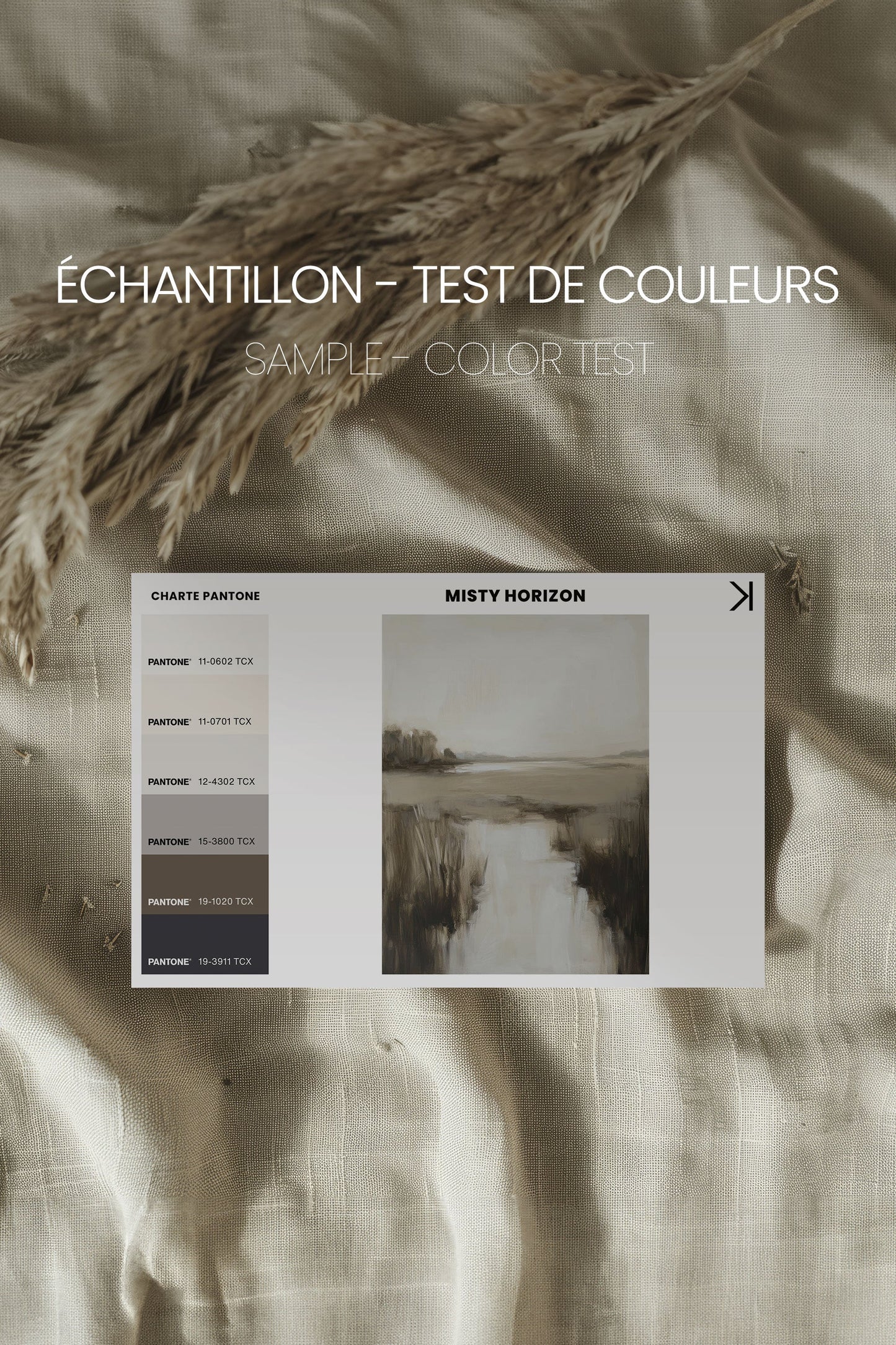 MISTY HORIZON, Oeuvre sur toile étirée