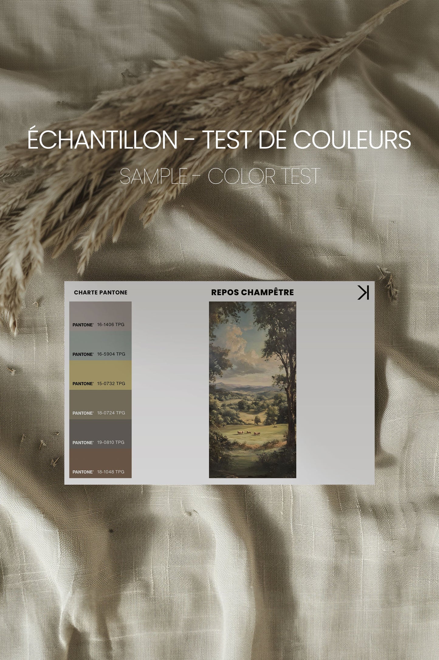 REPOS CHAMPÊTRE, Oeuvre sur toile étirée