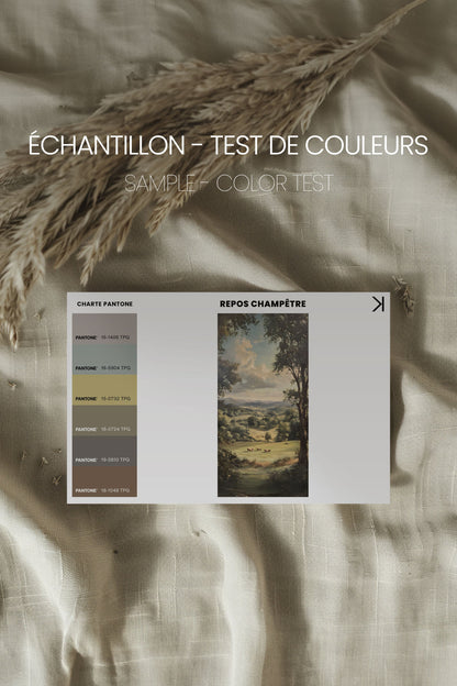 REPOS CHAMPÊTRE, Oeuvre sur toile étirée