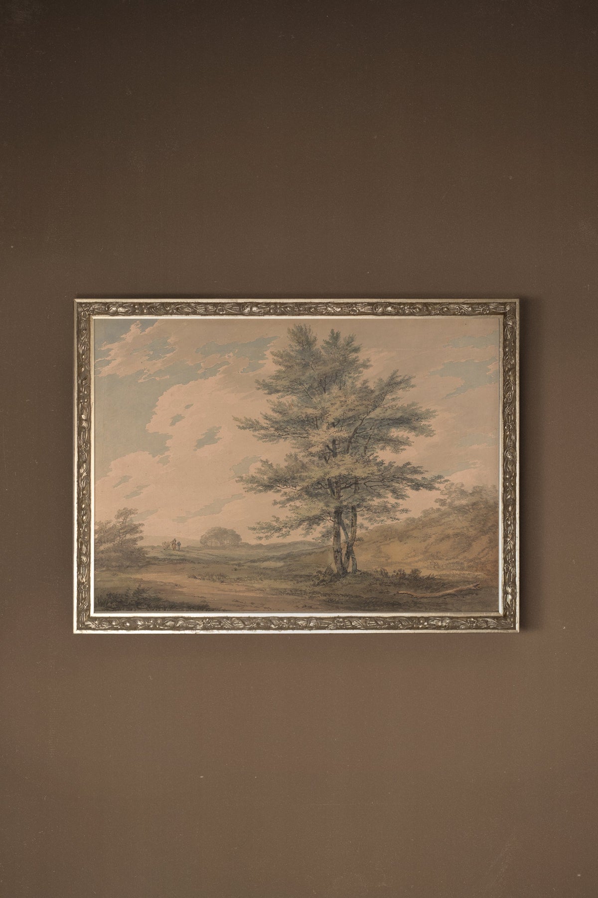 PAYSAGE OUBLIÉ, CADRE VINTAGE ARGENT
