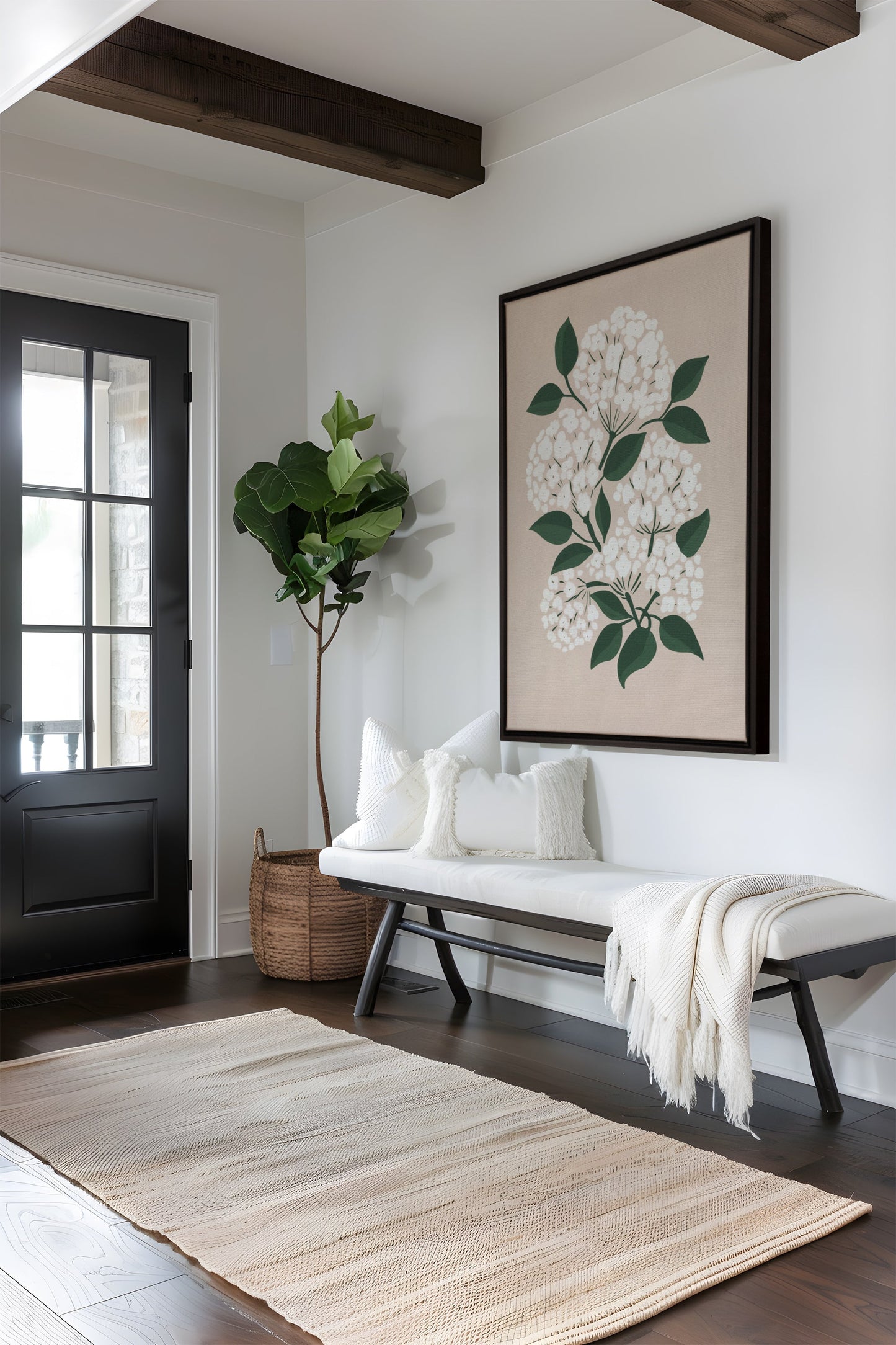BRISE DE FLEURS, Oeuvre sur toile étirée