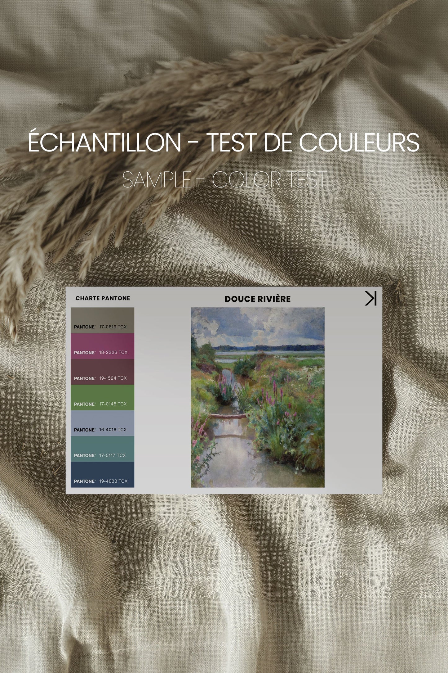 DOUCE RIVIÈRE, Oeuvre sur toile étirée