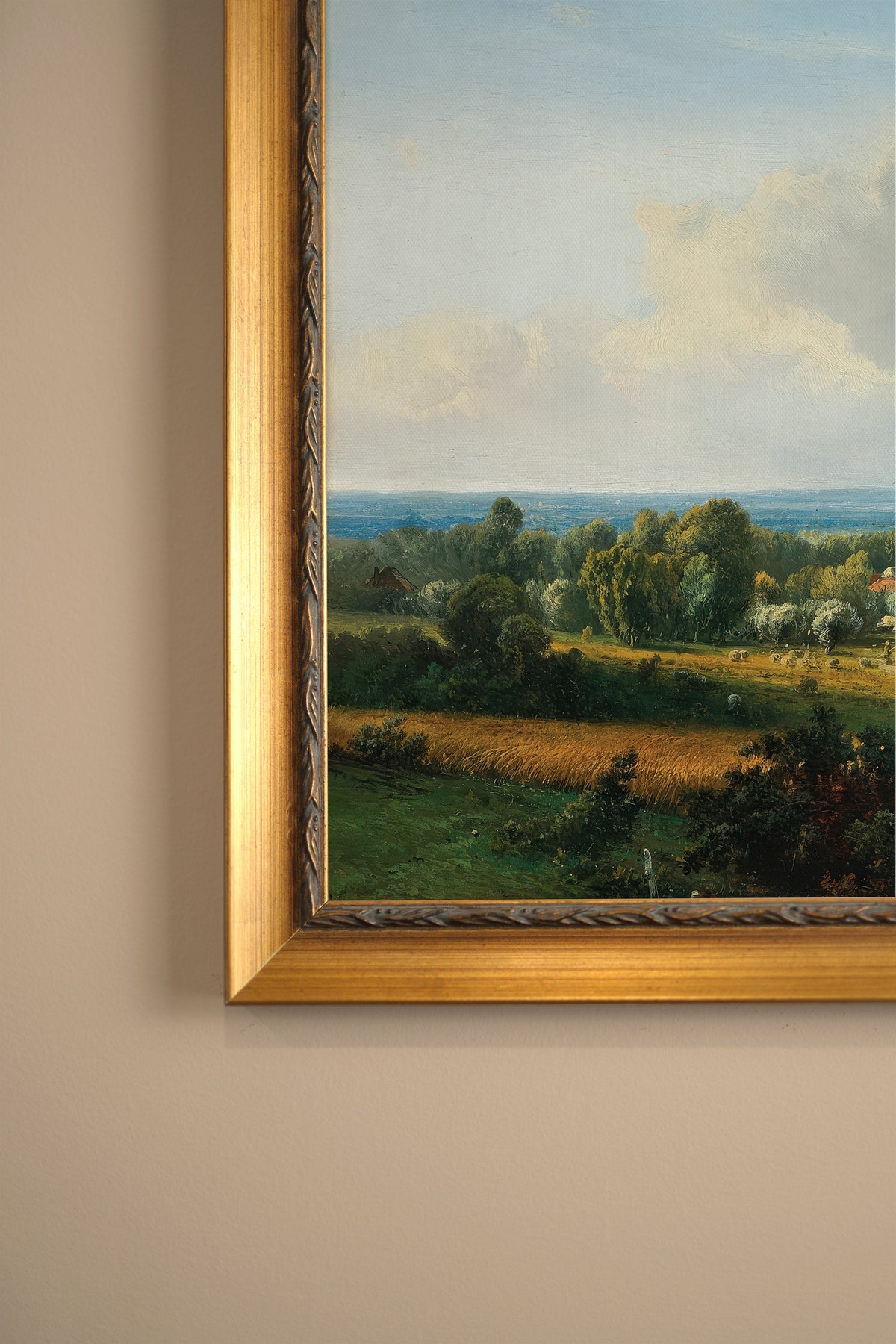 VUE D'ÉPOQUE, CADRE VINTAGE OR