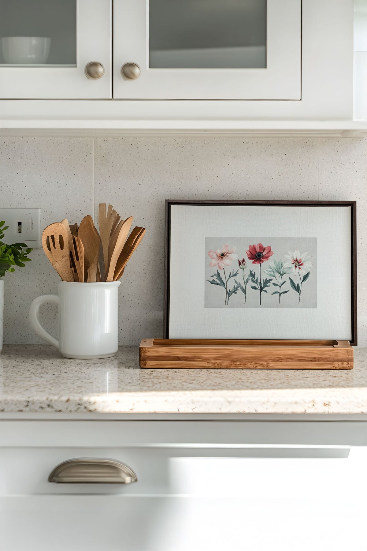 FLEURS DE SAISON, Oeuvre sur toile étirée