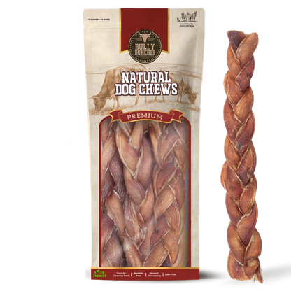 12 Inch Jumbo Braided Bully Stick