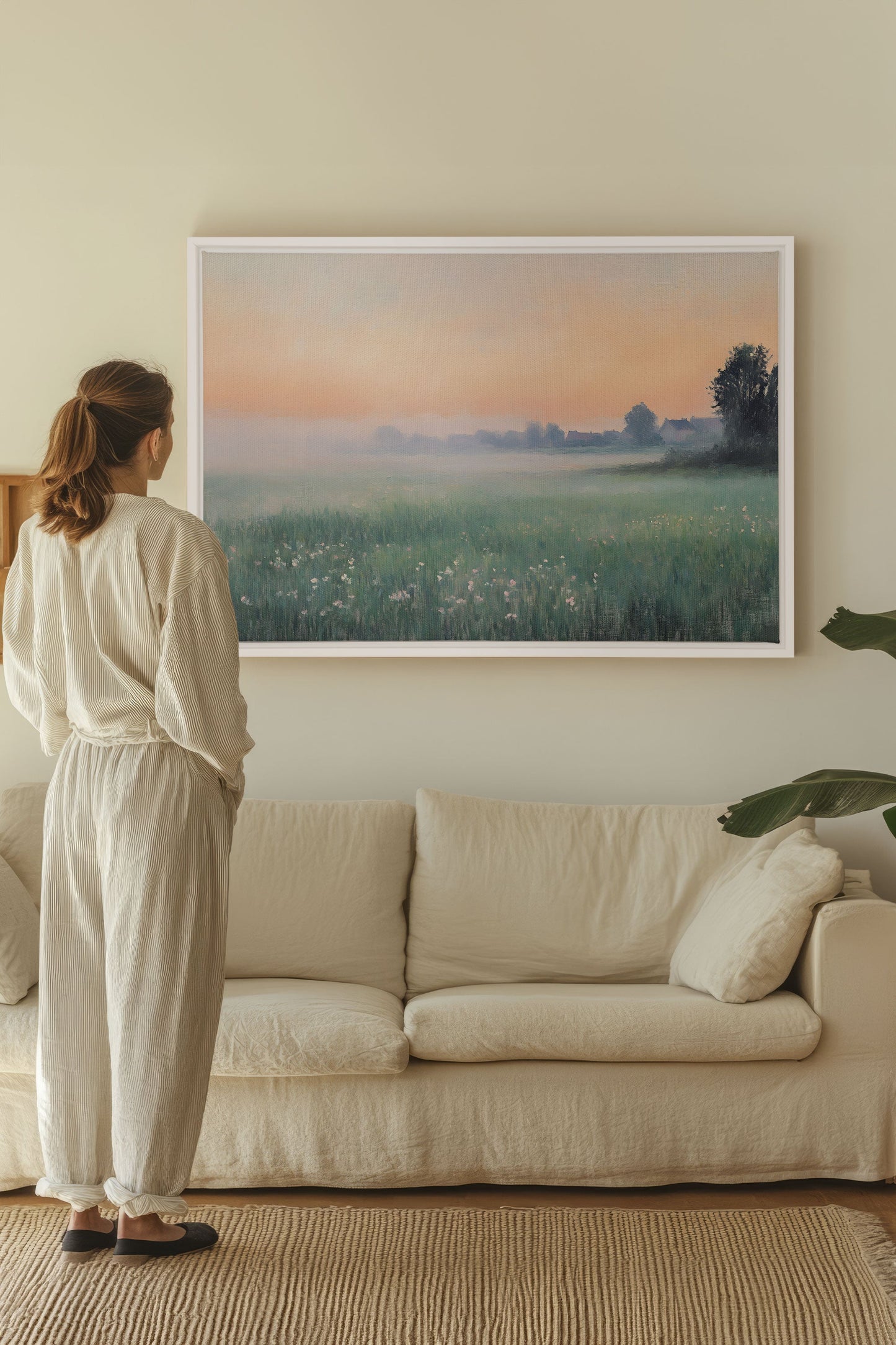 LUEUR DU MATIN, Oeuvre sur toile étirée