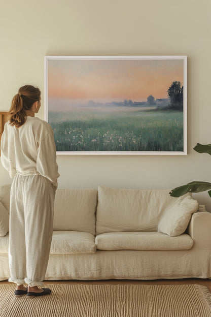 LUEUR DU MATIN, Oeuvre sur toile étirée