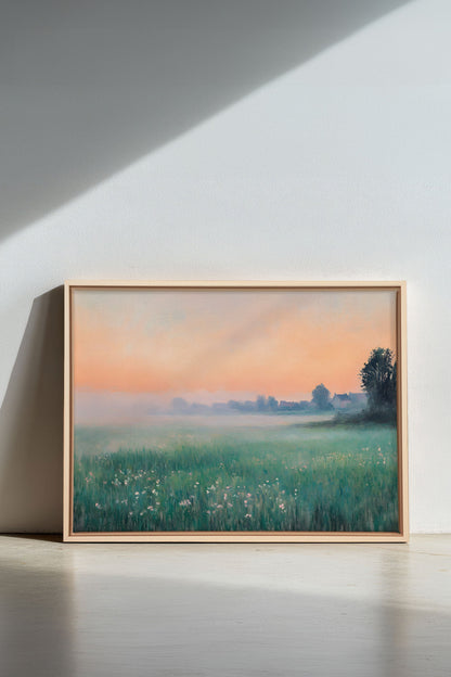 LUEUR DU MATIN, Oeuvre sur toile étirée