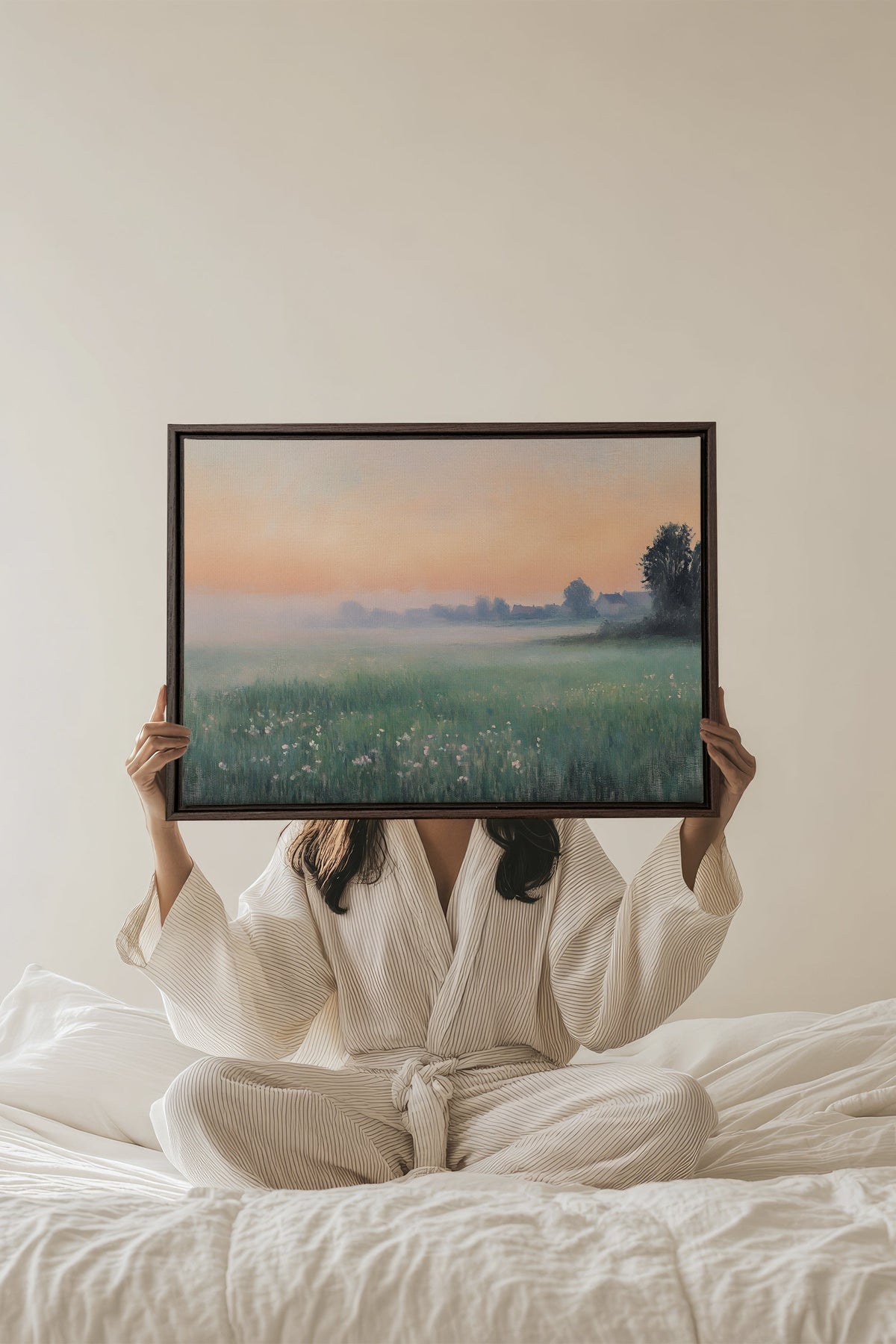 LUEUR DU MATIN, Oeuvre sur toile étirée