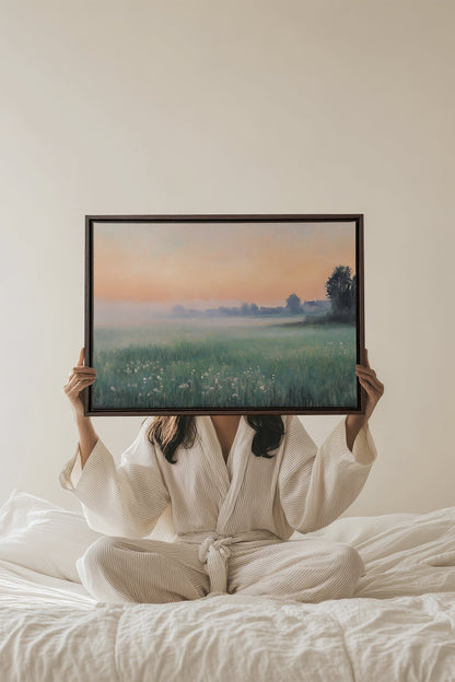 LUEUR DU MATIN, Oeuvre sur toile étirée