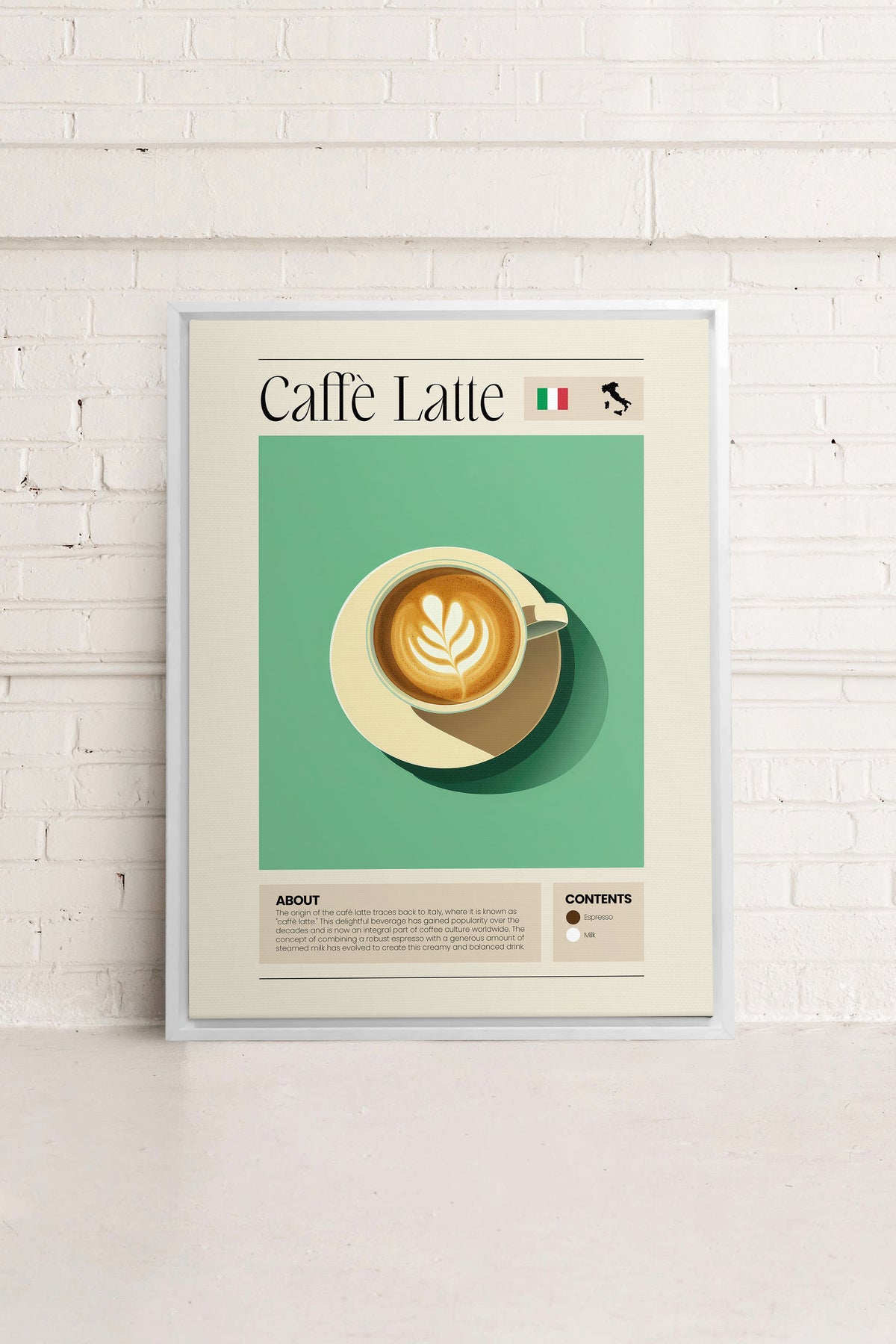 CAFFÈ LATTE, Oeuvre sur toile étirée