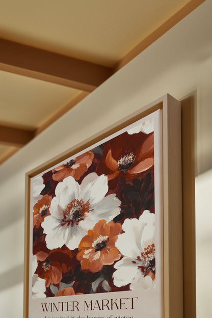 MARCHÉ HIVERNAL I, Oeuvre sur toile étirée