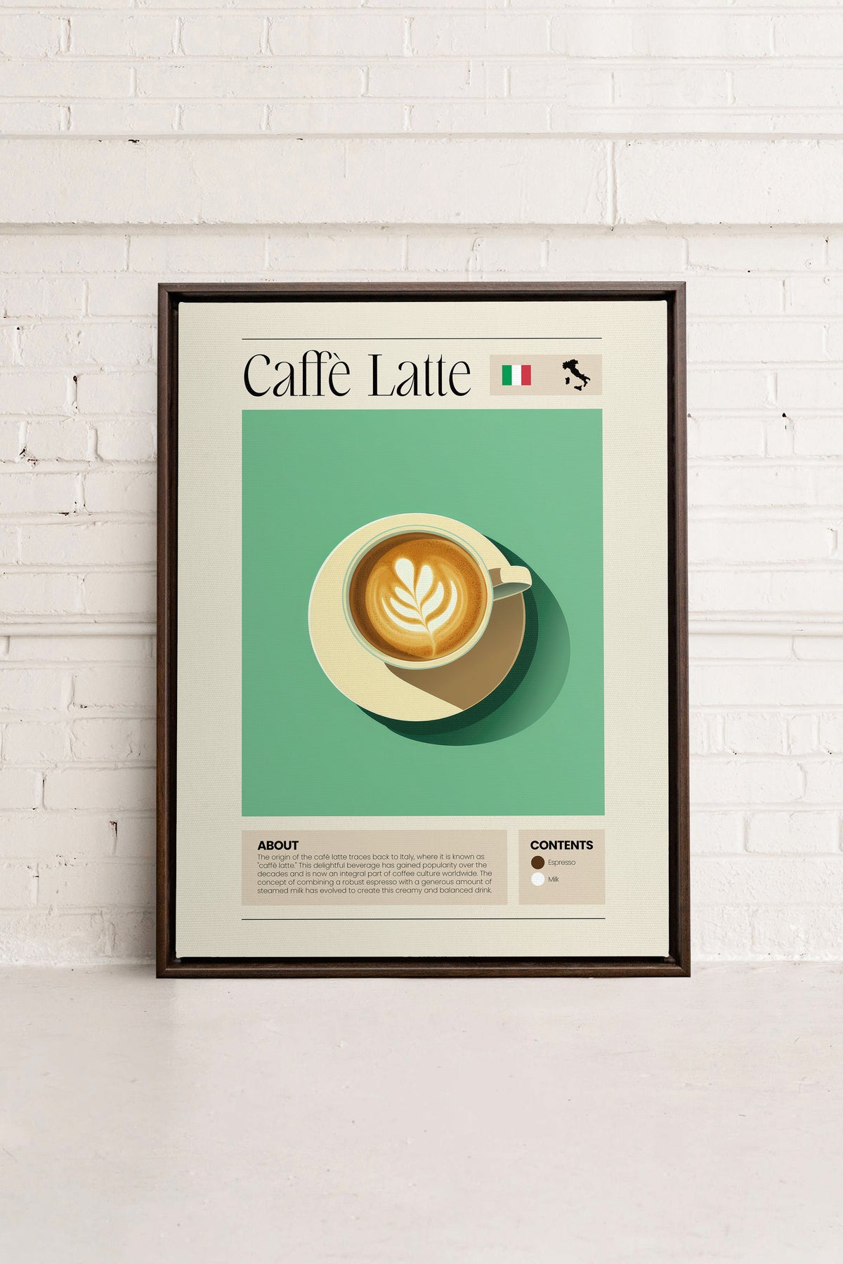CAFFÈ LATTE, Oeuvre sur toile étirée