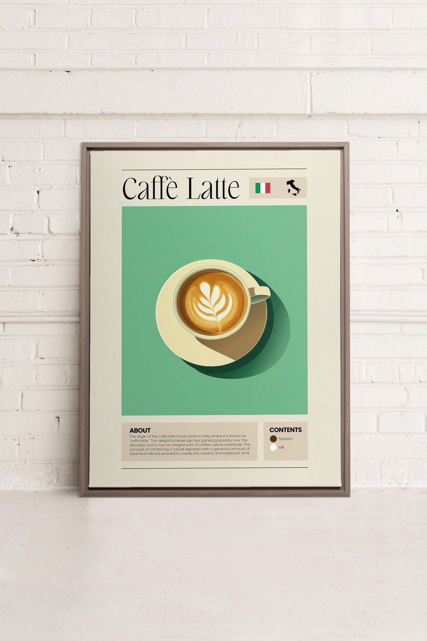 CAFFÈ LATTE, Oeuvre sur toile étirée