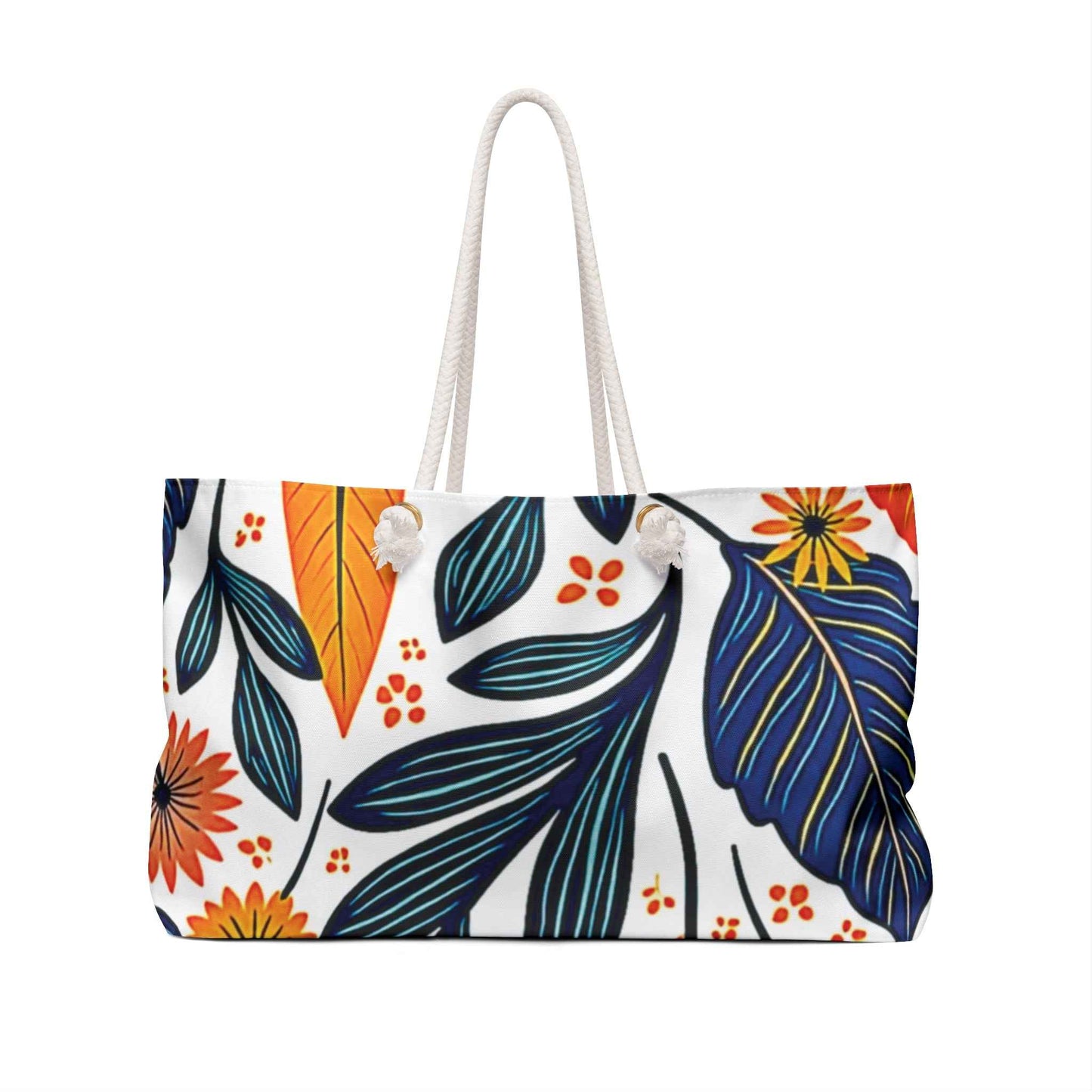 Autumn Leaves Floral Weekender Bag | Fall Leaves Large Tote Bag