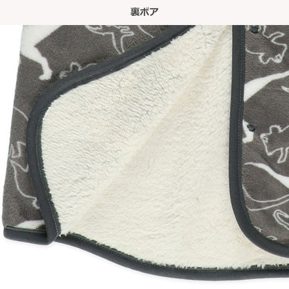 西松屋 ELFINDOLL マイクロフリース裏ボアロングポンチョ（恐竜） 正規品