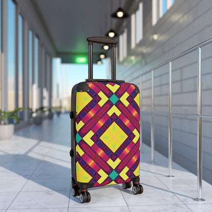Colorful Geometric Carry-On Suitcase — Vibrant Kaleidoscope Travel Luggage