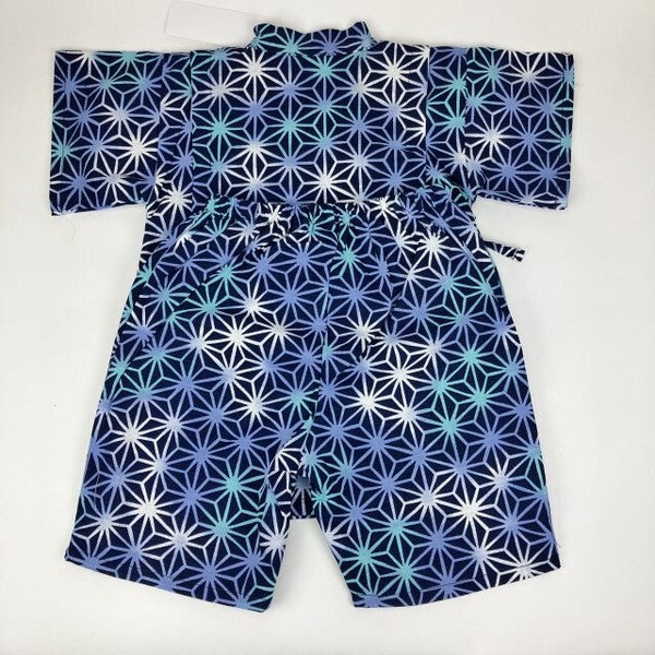 [Pre-Order] Made in Japan Jinbei Set: Hemp Leaf Pattern 2-Piece Set (Tsumugi Cotton) (Save 10% in March)