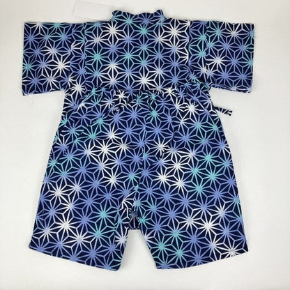 [Pre-Order] Made in Japan Jinbei Set: Hemp Leaf Pattern 2-Piece Set (Tsumugi Cotton) (Save 10% in March)