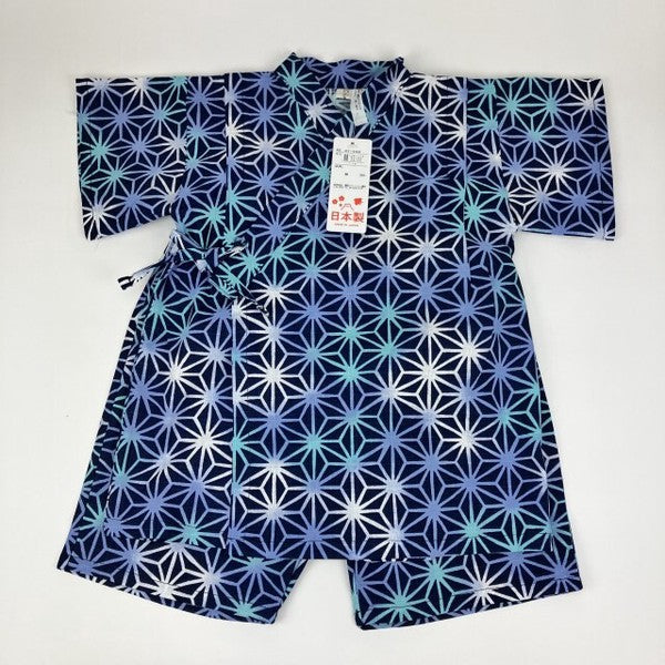 [Pre-Order] Made in Japan Jinbei Set: Hemp Leaf Pattern 2-Piece Set (Tsumugi Cotton) (Save 10% in March)