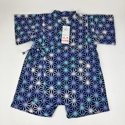 [Pre-Order] Made in Japan Jinbei Set: Hemp Leaf Pattern 2-Piece Set (Tsumugi Cotton) (Save 10% in March)