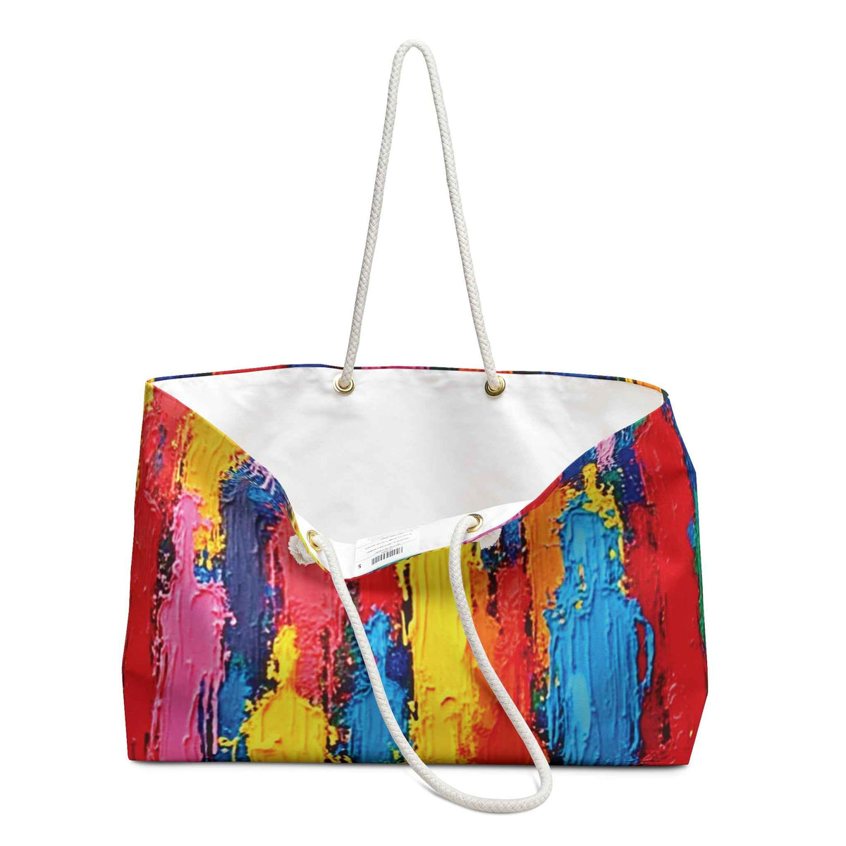 Abstract Colorful Paint Strokes Weekender Bag | Bright Travel Bag