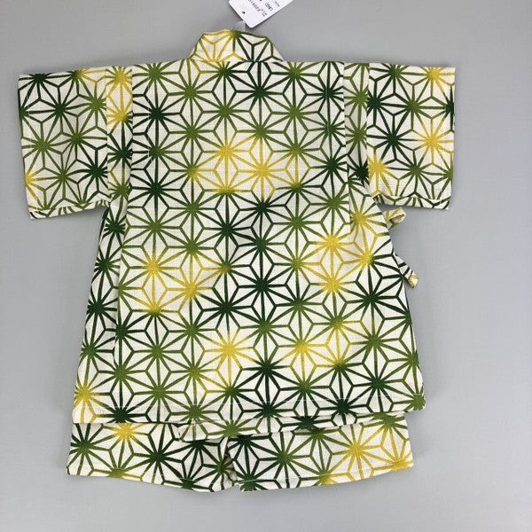 [Pre-Order] Made in Japan Jinbei Set: Hemp Leaf Pattern 2-Piece Set (Tsumugi Cotton) (Save 10% in March)