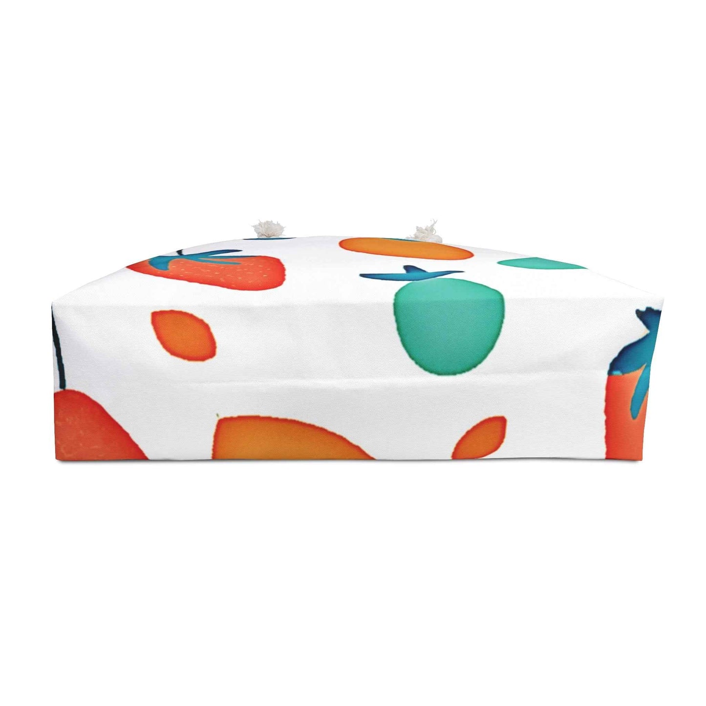 Bright Fruit Pattern Weekender Bag | Strawberries Oranges Cherries, Large Tote Bag
