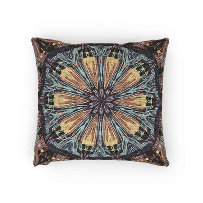 Geometric Mandala Woven Pillow | Boho Tile Decorative Cushion