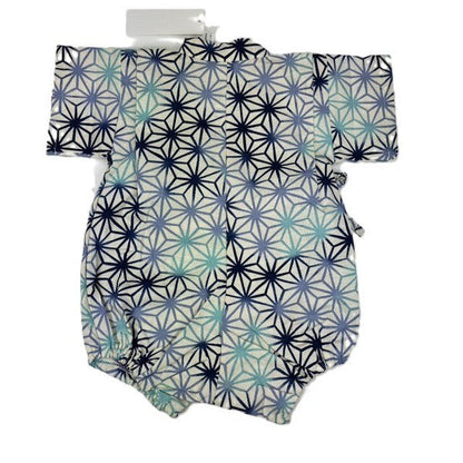 [Pre-Order] Made in Japan Jinbei Romper: Hemp Leaf Pattern (Tsumugi Cotton) (Save 10% in March)