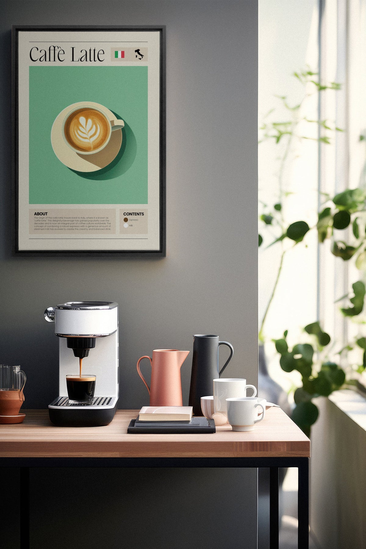 CAFFÈ LATTE, Oeuvre sur toile étirée