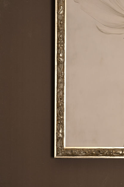 PÉTALE D'IVOIRE, CADRE VINTAGE ARGENT