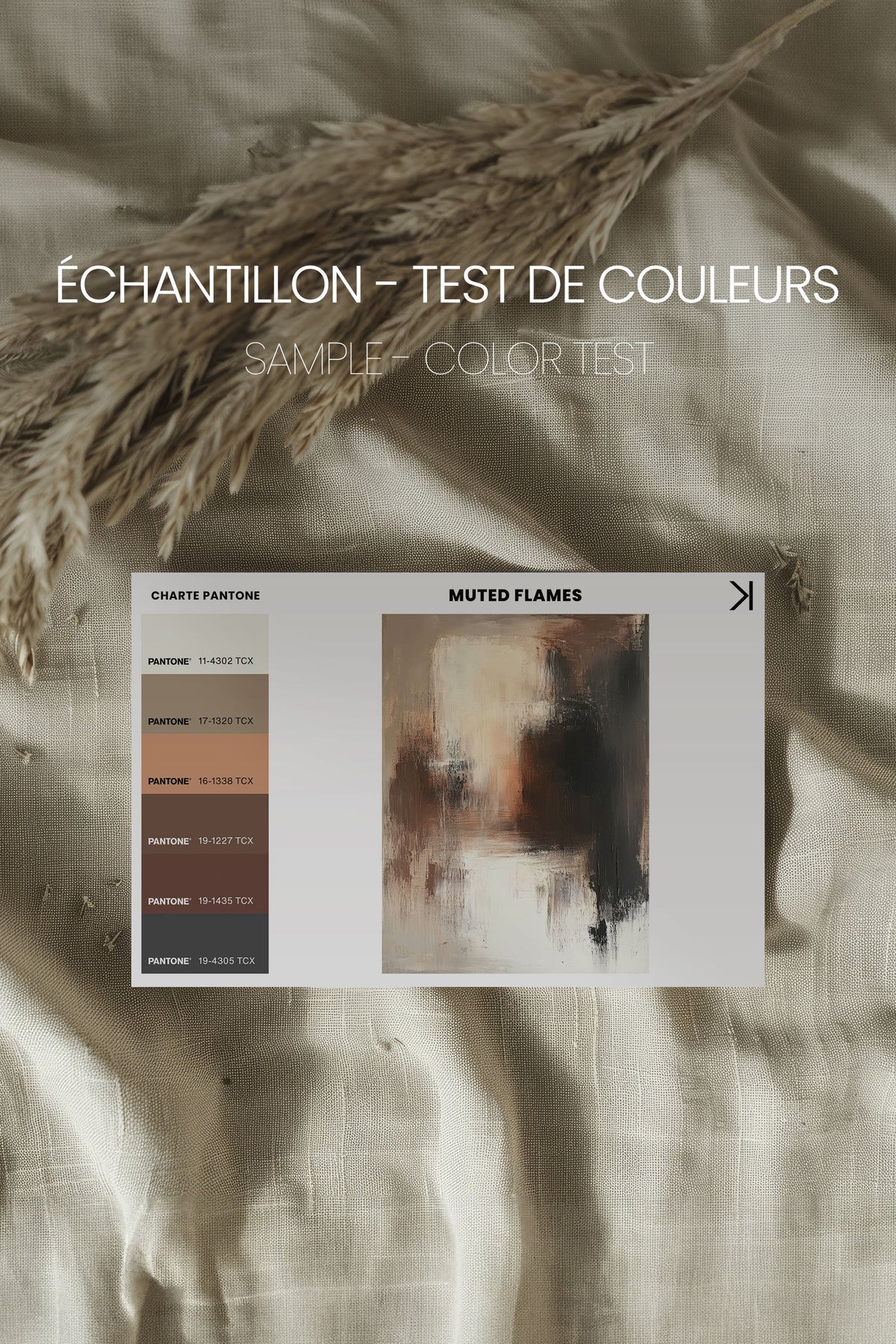 MUTED FLAMES, Oeuvre sur toile étirée